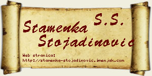 Stamenka Stojadinović vizit kartica